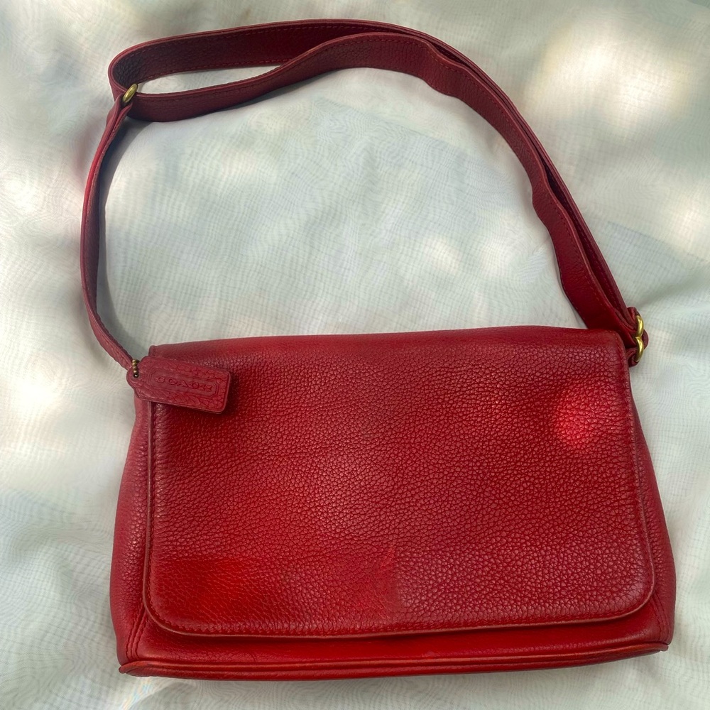 Vintage dark red Coach bag EUC